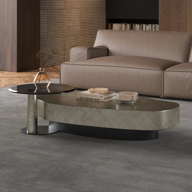 Luxury Nordic Round Coffee Table – Minimalist Design for Living Room