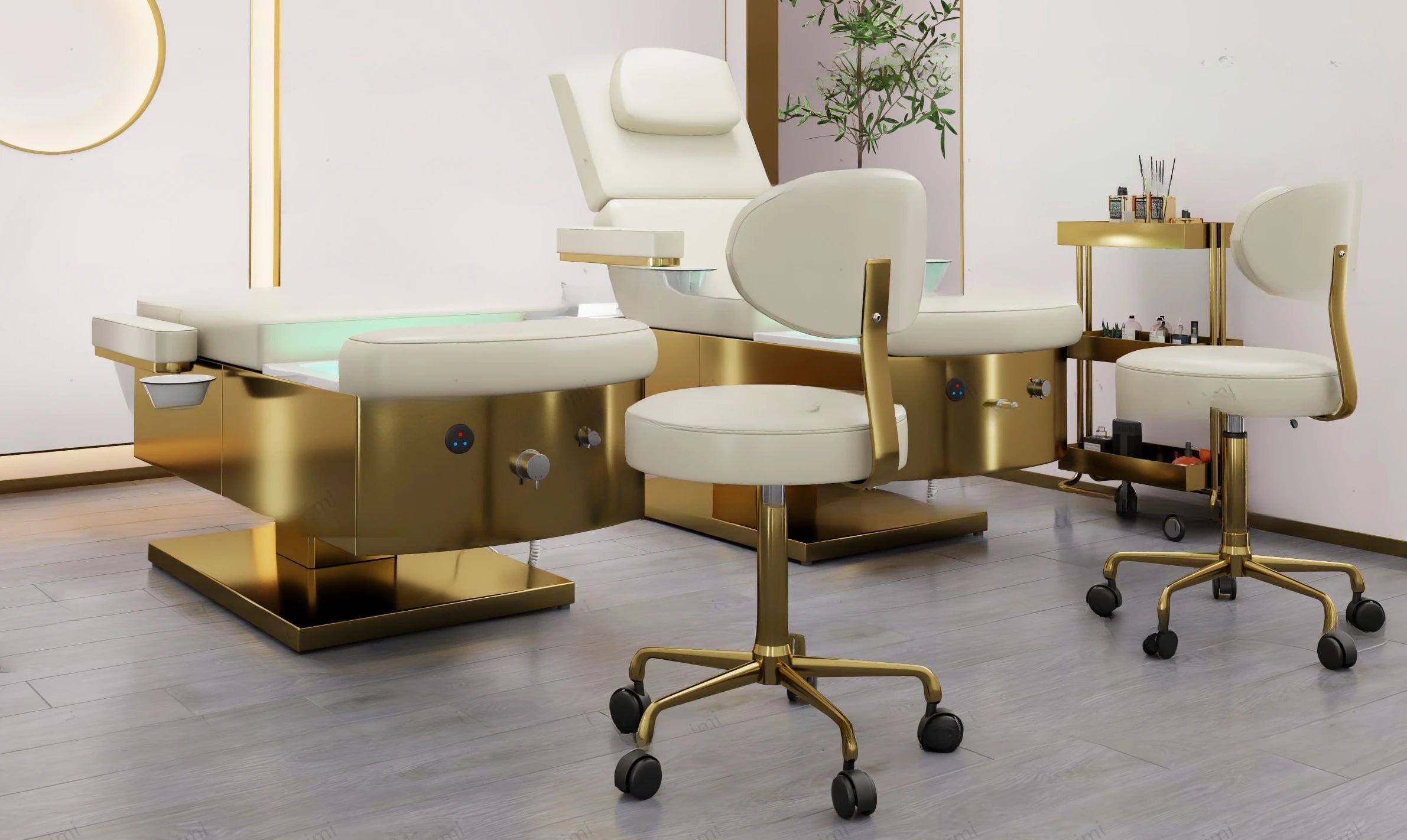 Triple Function Spa Bed – Heated Hair Washing & Massage Bowl, Water Therapy, Shampoo, Beauty Facial & Pedicure Bed with Steamer