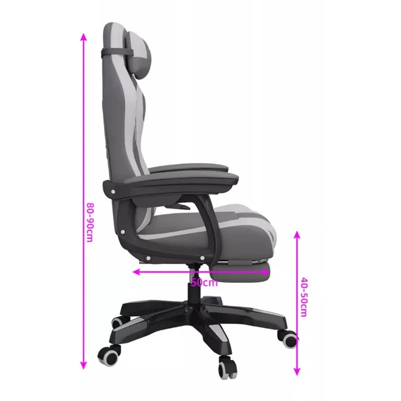 Memory Foam Gray Gaming Chair Armrest Luxury Relax Ergonomic Gaming Chair Comfy Modern Cute Fauteuil Gaming Office Furniture