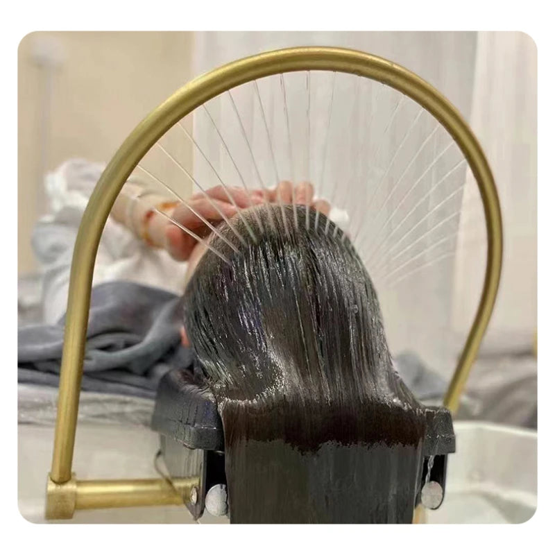Chinese Spa Hair Wash Massage Chair – Luxury Hairdressing Washbasin, Shampoo Bed, and Styling Stretcher for Salons.