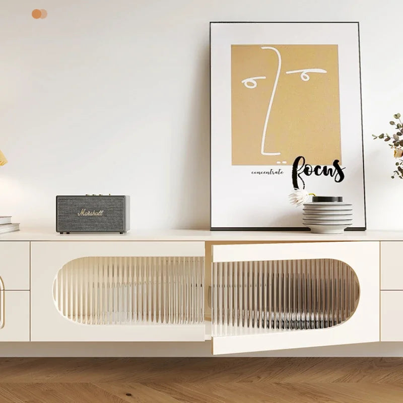 White Cute Nordic Tv Cabinet Doors Living Room Modern Stand Home Tv Cabinet Storage Drawer Mueble Para Televisor House Furniture