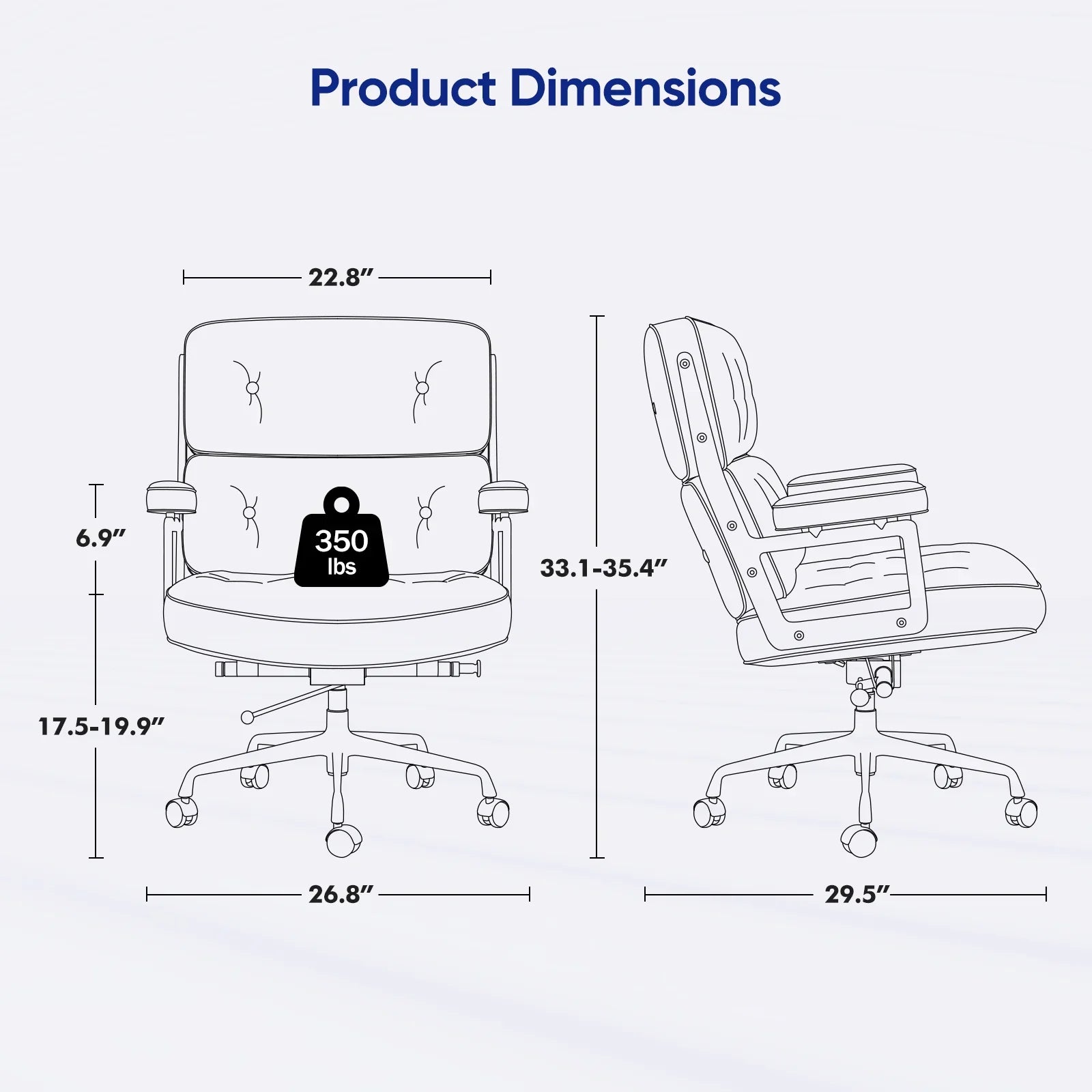 Adjustable Household Office Chair: Comfortable Modern Design for Sedentary Use.