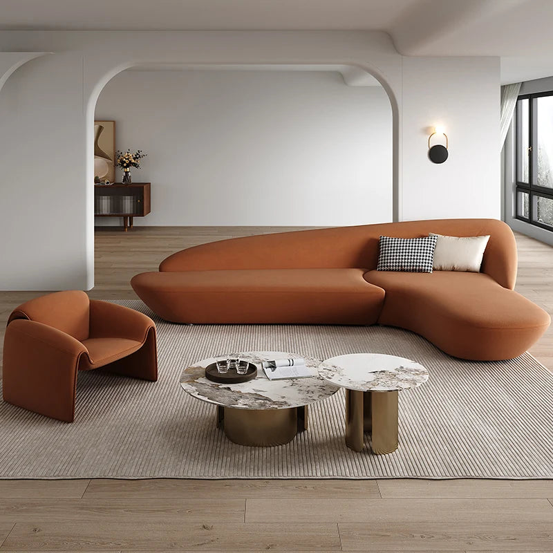 Ergonomic Bedroom Living Room Sofa Lounge Designer Modern Couches Living Room Sofa Sleeper Curved Divani Soggiorno Furnitures