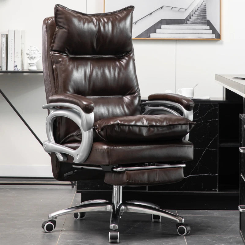 Luxurious Leather Office Chair Massage Comfort Home Boss Gaming Chair Vanity Living Room Sillas De Oficina Office Furniture Girl