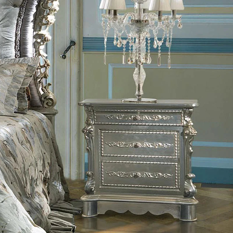 Solid wood bed Italian double bed villa high-end custom 1.8 m bedroom