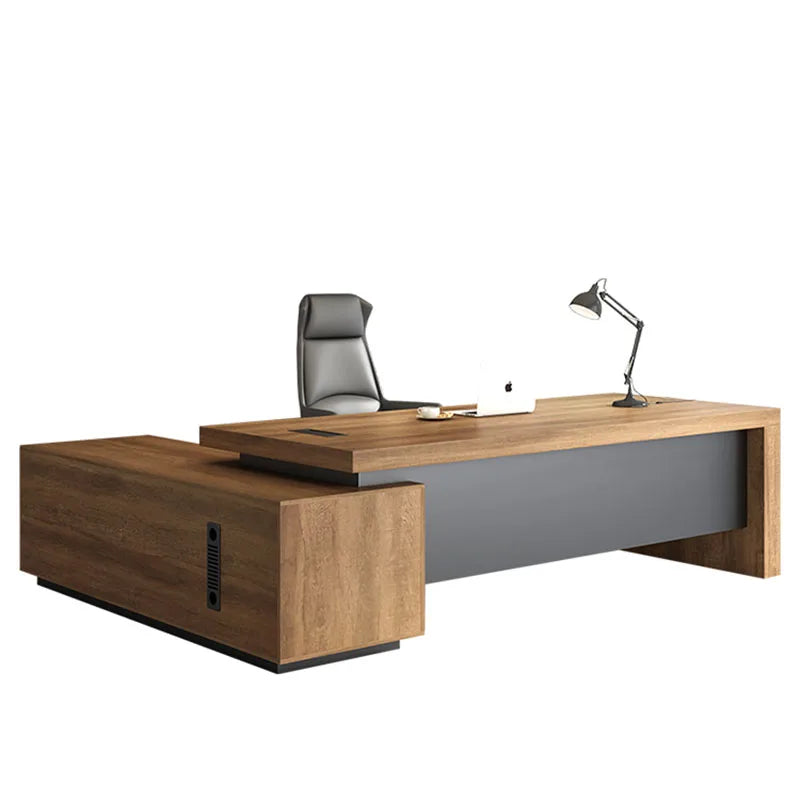 Boss L-Shaped Desk – Gaming Room & Office Furniture, Computer Table for Study, Modern Writing Escritorio, Executive Office Desk