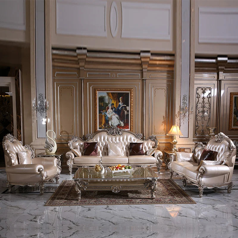 Palace French style sofa combination classical high-end European style solid wood villa living room furniture