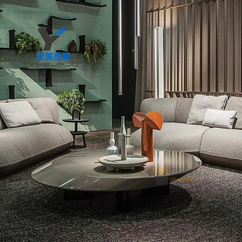 Modern Black Round Hospitality coffee Table, Nordic Design