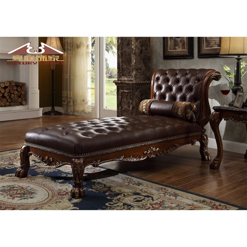 Luxury Bedroom Furniture Genuine Leather Queen/king Size Beds