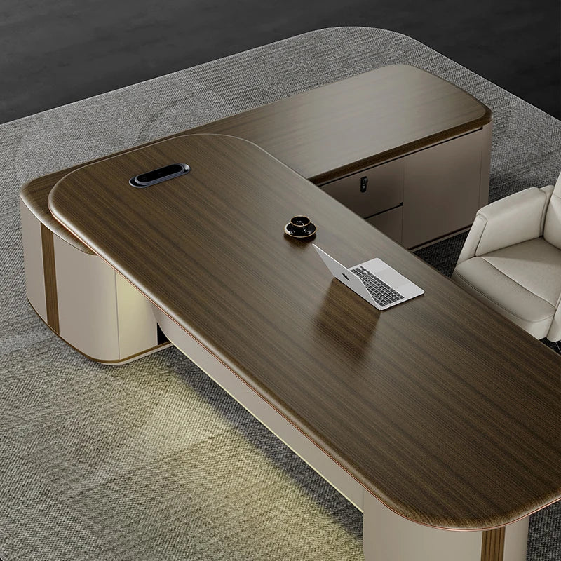 Luxury Modern L-Shape Office Furniture Set