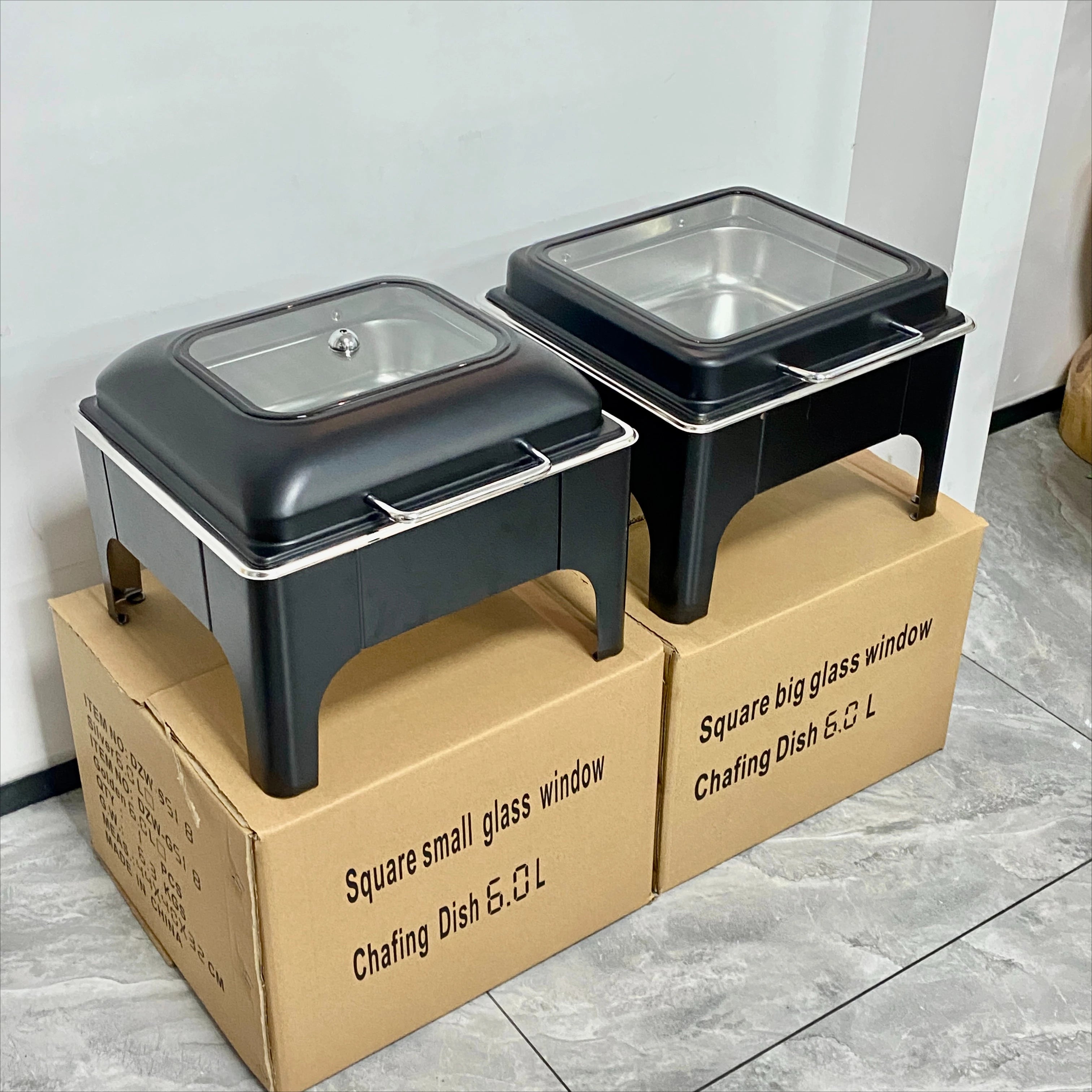 forChina Factorie Catering Equipment Serving Cheffing Dishes Chaffing Dish Buffet Black Chafing Dish Food Warmer