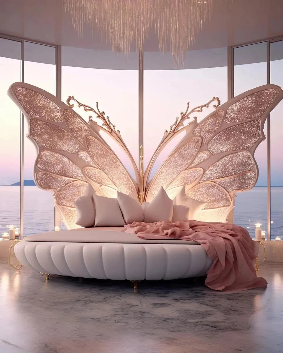 Modern Simple Light Luxury Butterfly Bed – Creative Teen Bed for Boys and Girls.