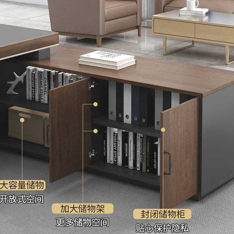 Executive office work desk. Luxury gaming and office furniture.