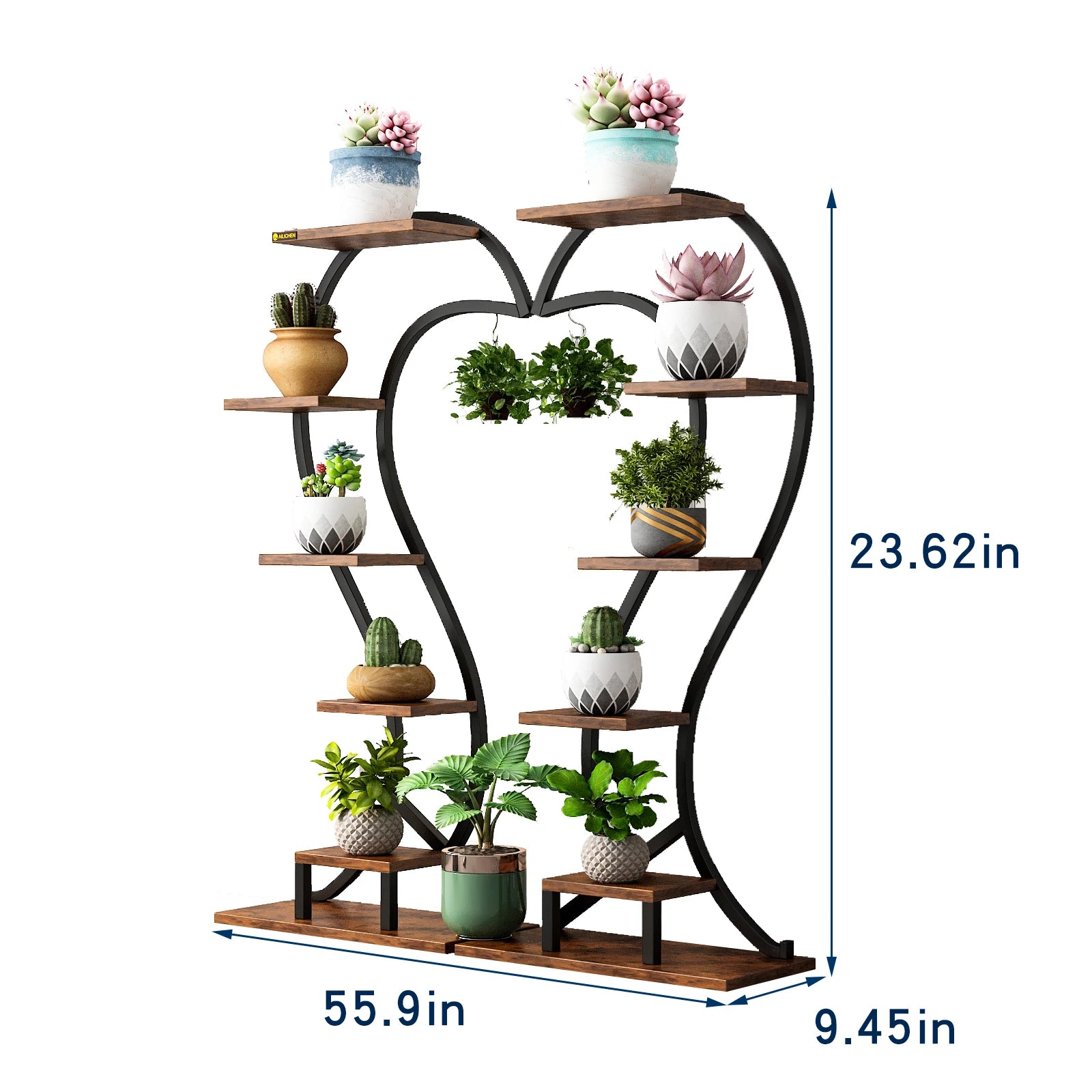 Modern Wooden Plant Stand – Multi-Layer Flower Rack for Living Rooms