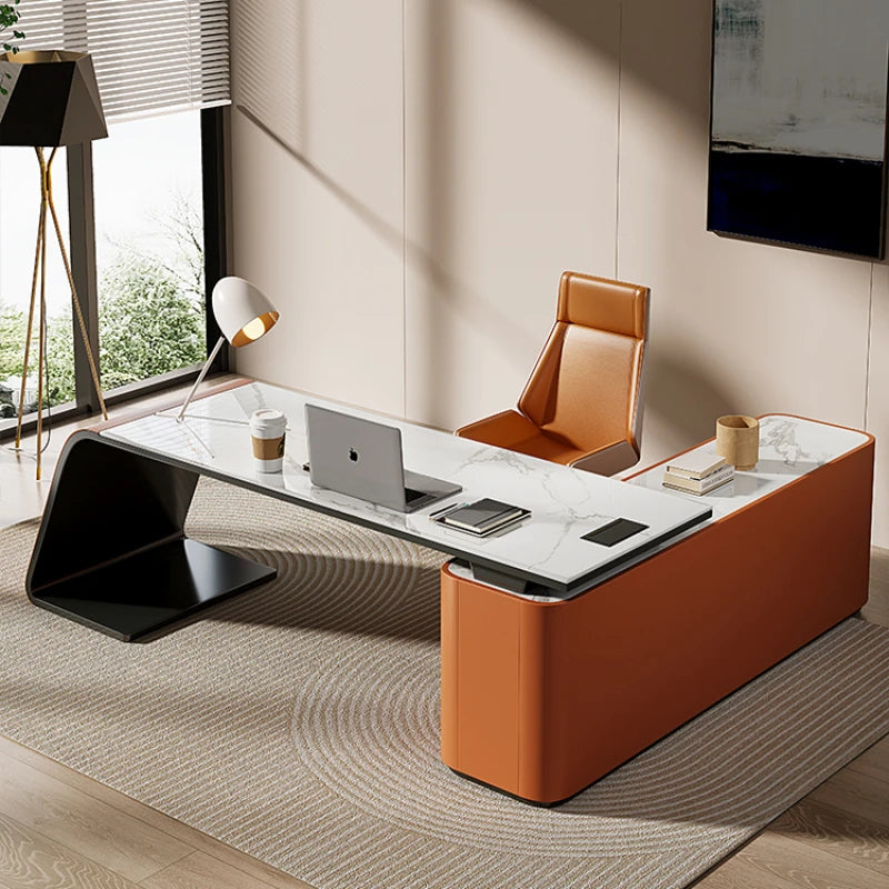 Luxury Wide Computer Desks Laptop Organizer Home Office Desk Study Standing Escritorios De Ordenador Modern Furniture