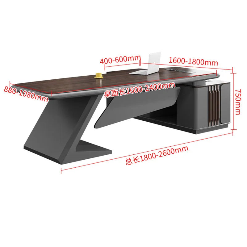Office simple L-shaped executive table
