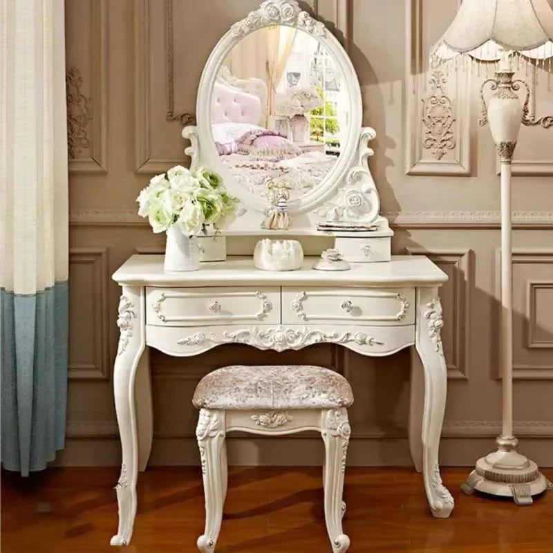 Nordic Women’s Dressing Table with Comfortable Makeup Space