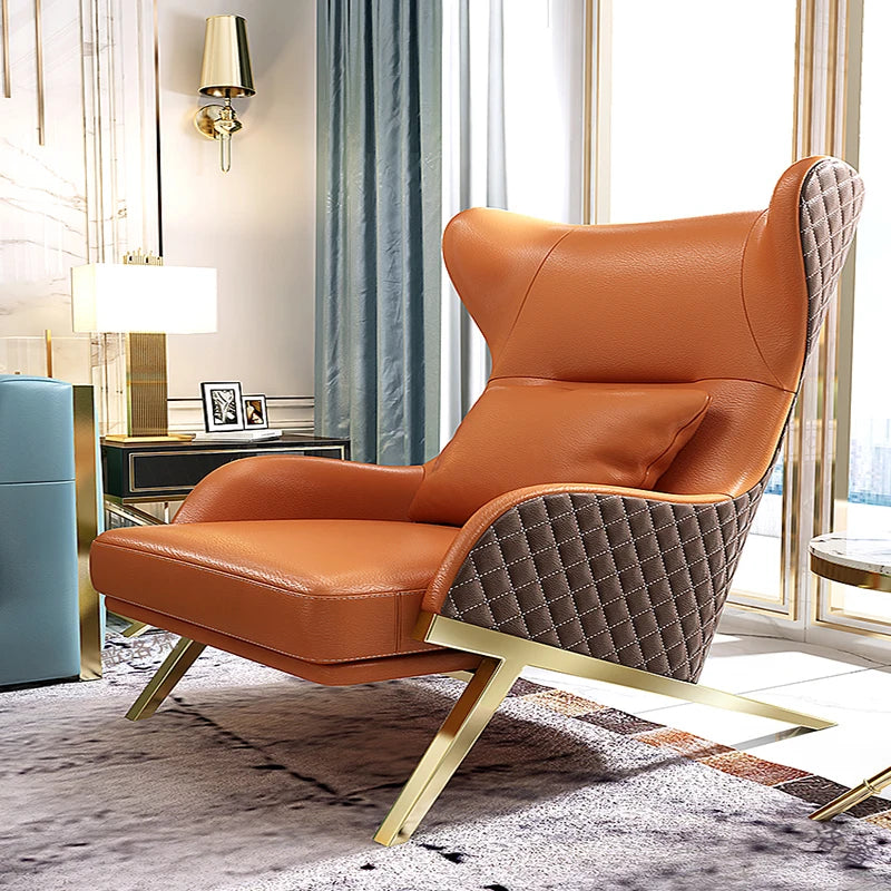 Custom Nordic luxury leather tiger chair: