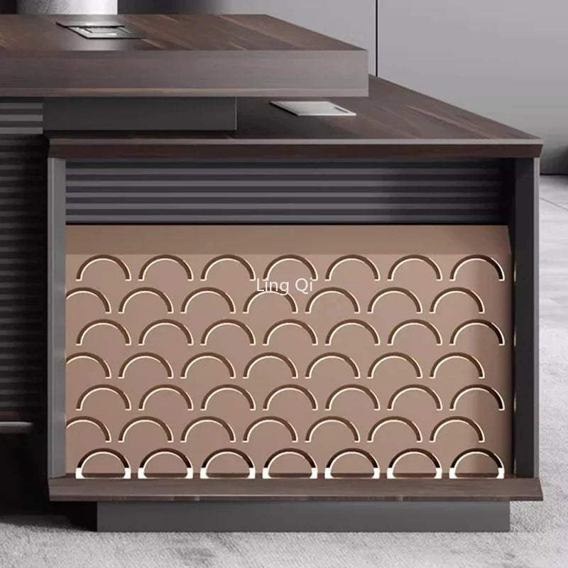 European Luxury L-Shaped Office Desk
