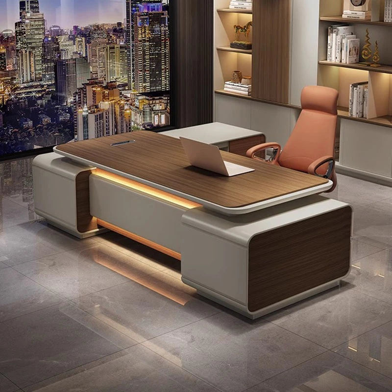 Luxury Corner Executive L-Shaped Desk: