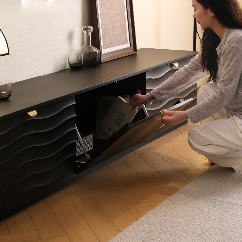 Modern Wooden TV Cradle – Luxury Pedestal Entertainment Center for Living Room.