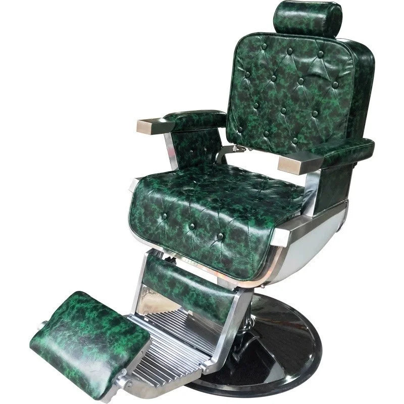 Vintage Oil Head Barber Chair – Salon Chair for Men’s Shaving & Contouring, Barbershop Styling
