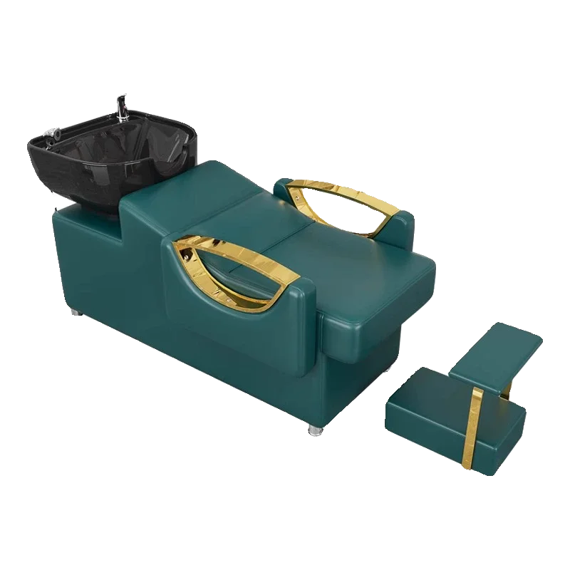 Professionals Hairdressers Hair Bed Shampoo Styling Stations Gold Hair Bed Spa Supplies Muebles Para Salon De Belleza Furniture