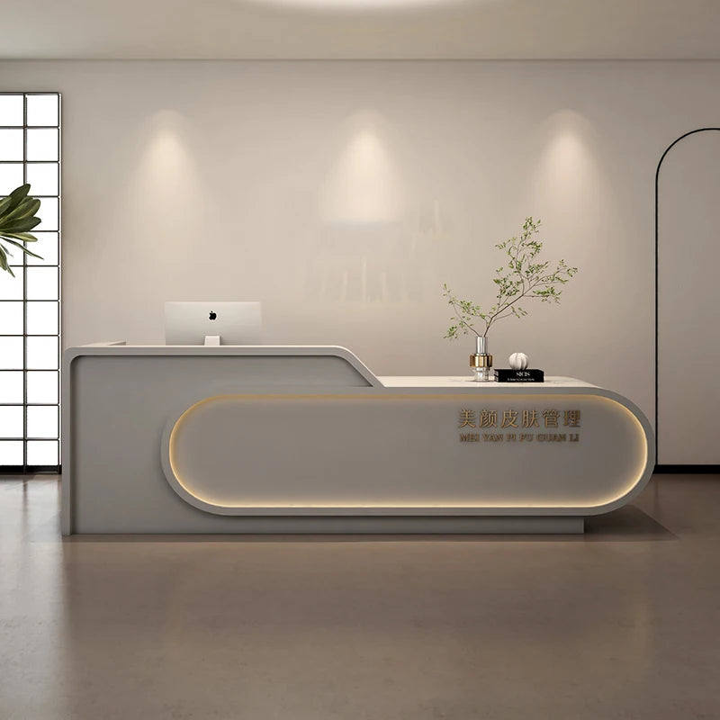 Front Counter Retail Showcase Pulpit Modern Church Home Bar Office Secretary Furniture Aesthetic Salon Reception Business