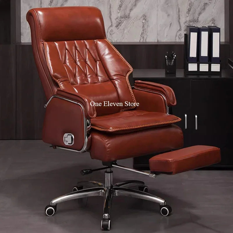 Portable Leather Office Chair – Comfy, Reclining Design