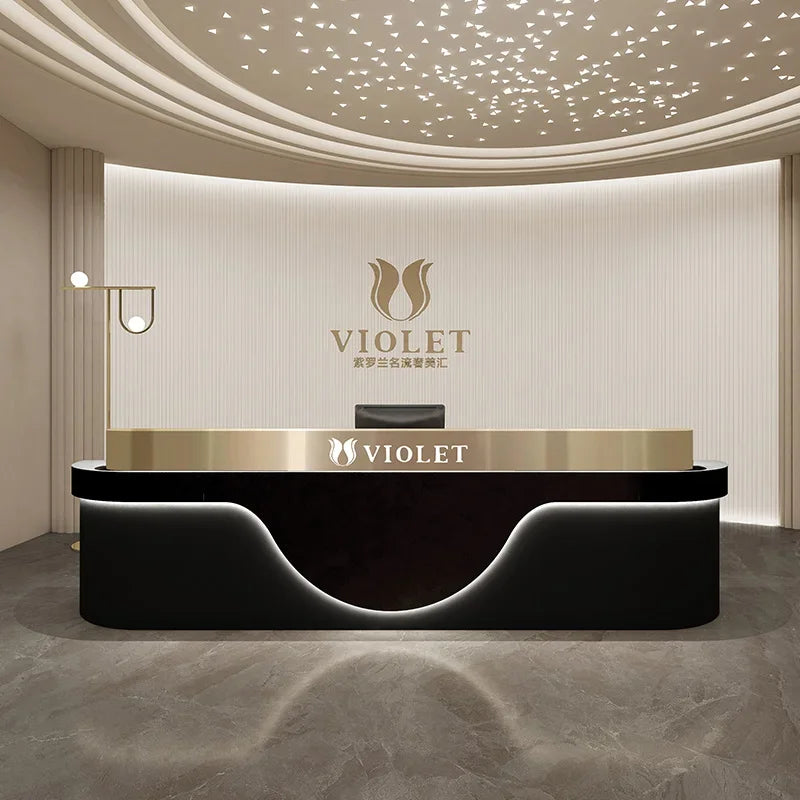 Luxury Reception Desk and Podium for Hotels, Clinics, and Coffee Shops