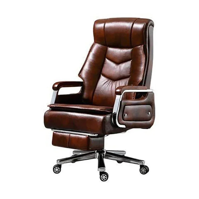 Luxury Swivel Recliner Desk Chair with Footrest.