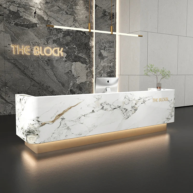 Executive Office Furniture—Reception Desk and Counter Table