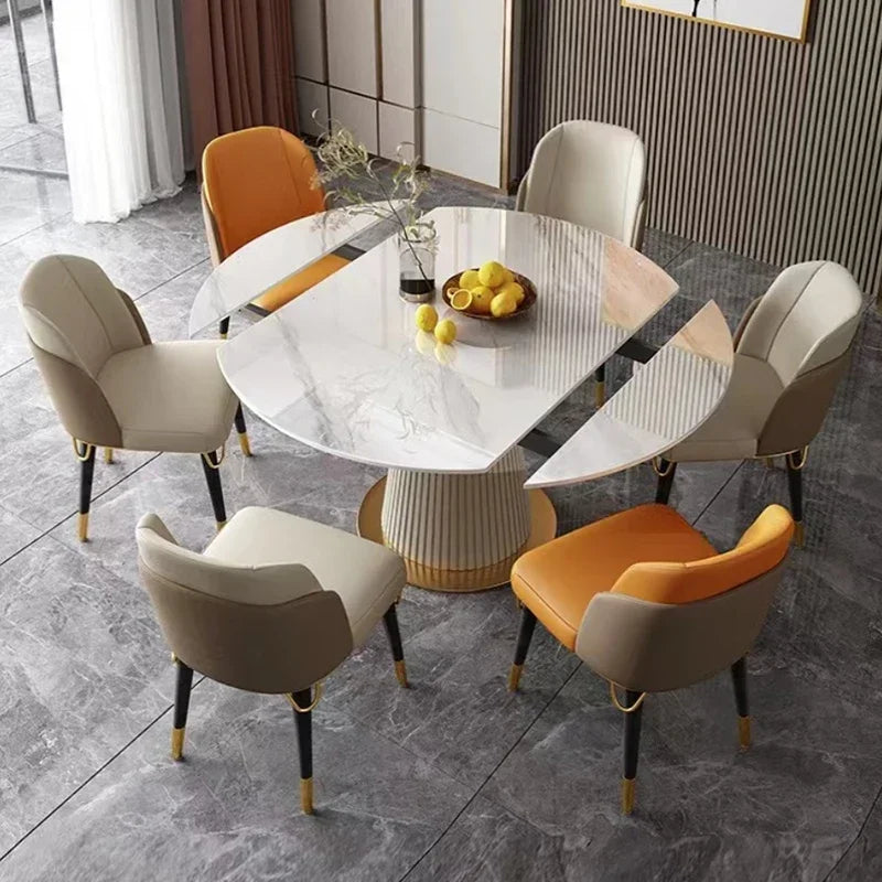 Mobile Round Dining & Conference Table Set