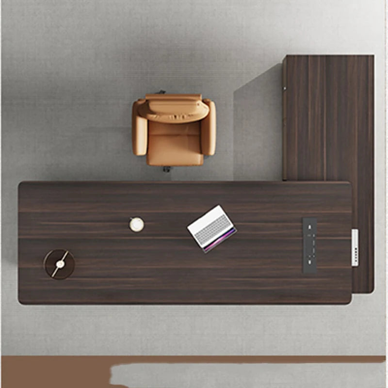 Height Adjustable L-Shaped Folding Desk