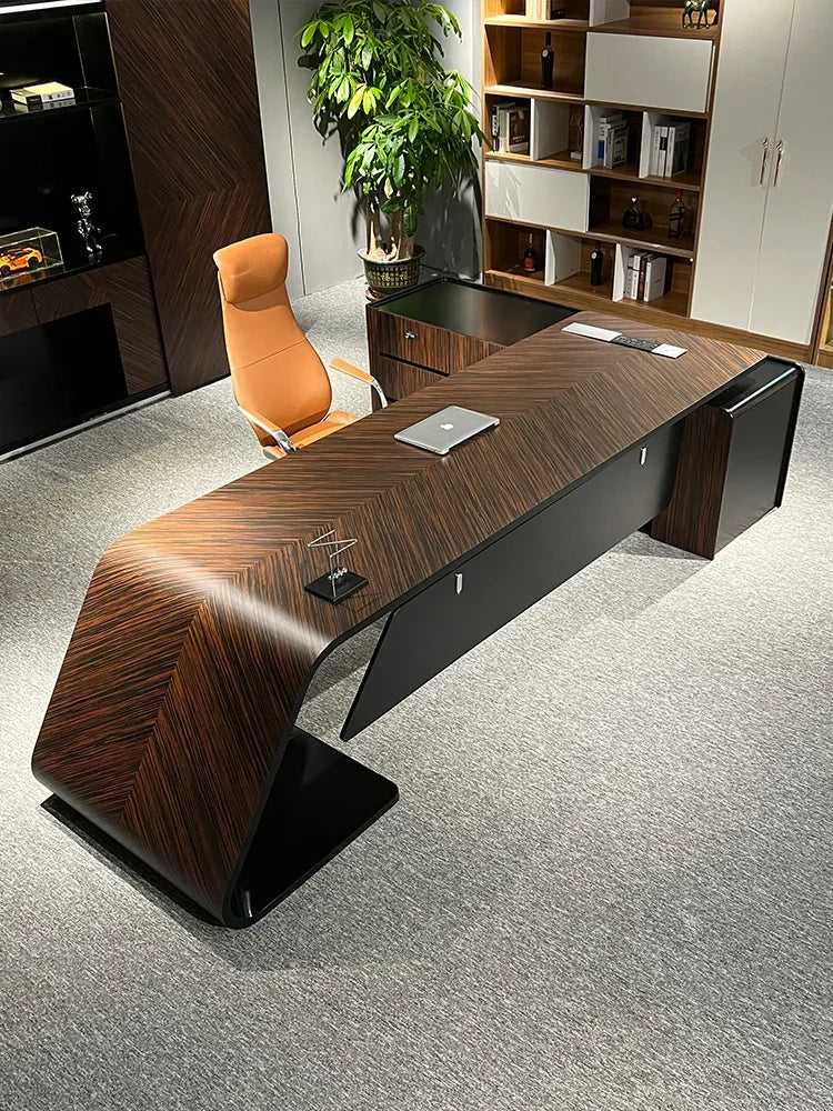 Boss Table – Simple Modern President Desk, High-End Fashionable Manager Table, Office Atmosphere, Single Desk