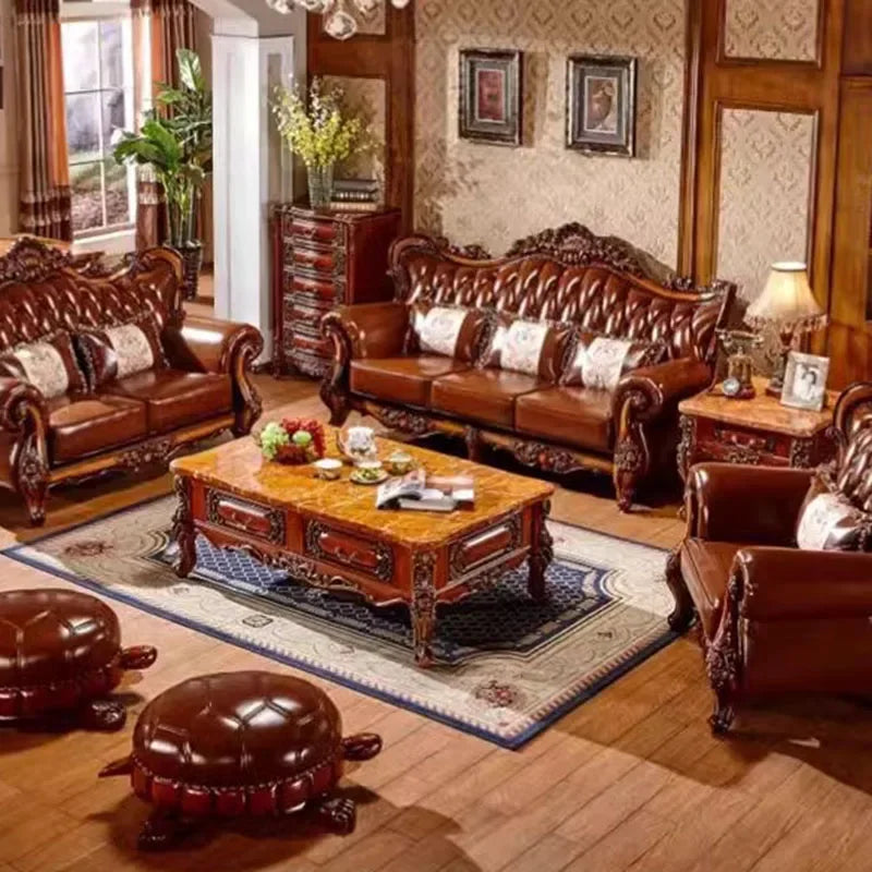 Designer Modern Living Room Sofas—Luxury Leather Recliners and Lazy Sofas