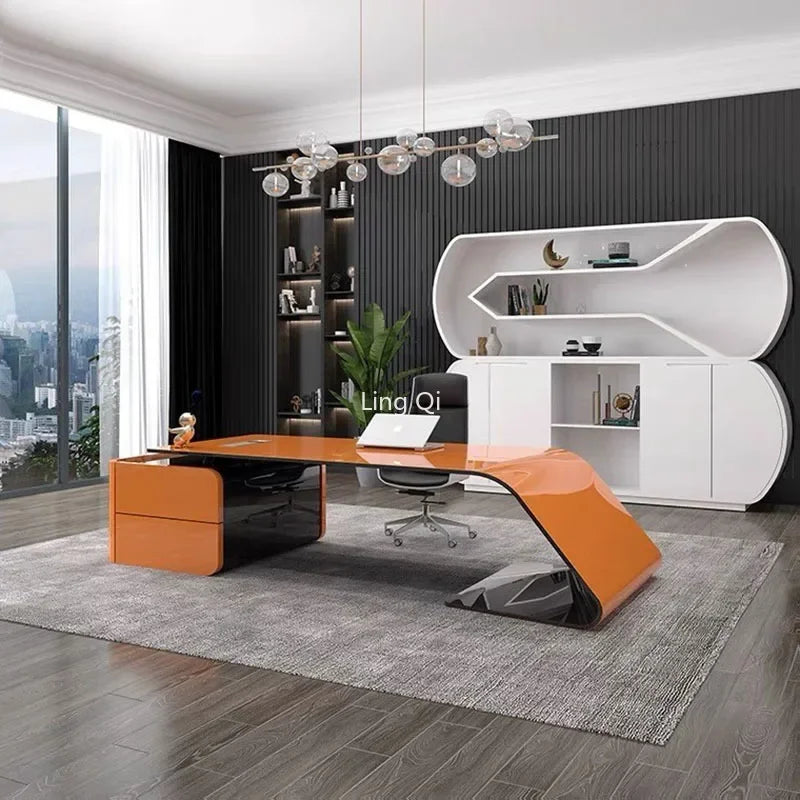Modern L-shaped Desk for bosses and executives