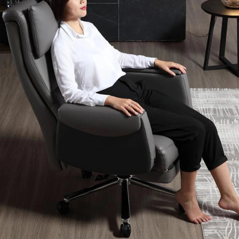 Mobile Ergonomic Gaming Office Chair: Recliner with Massage Feature