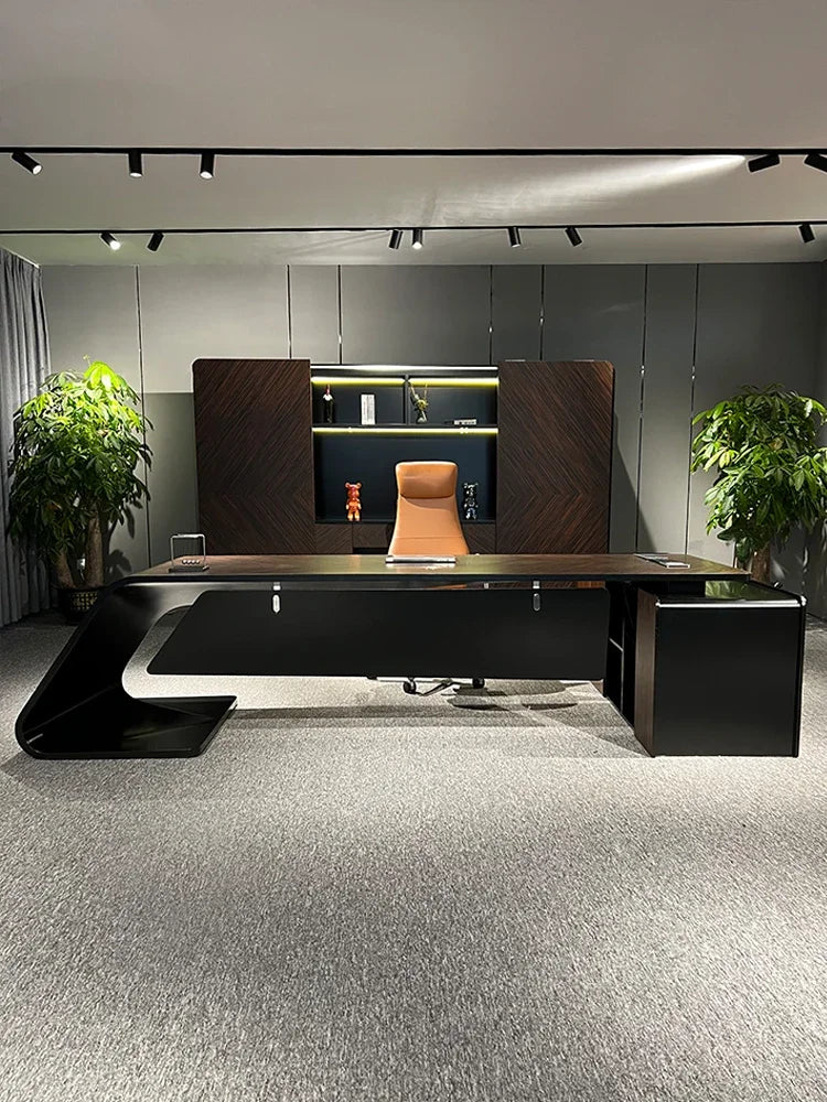 Boss Table – Simple Modern President Desk, High-End Fashionable Manager Table, Office Atmosphere, Single Desk