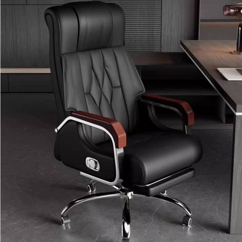 Luxurious ergonomic office chair, swivel, adjustable, modern study furniture.