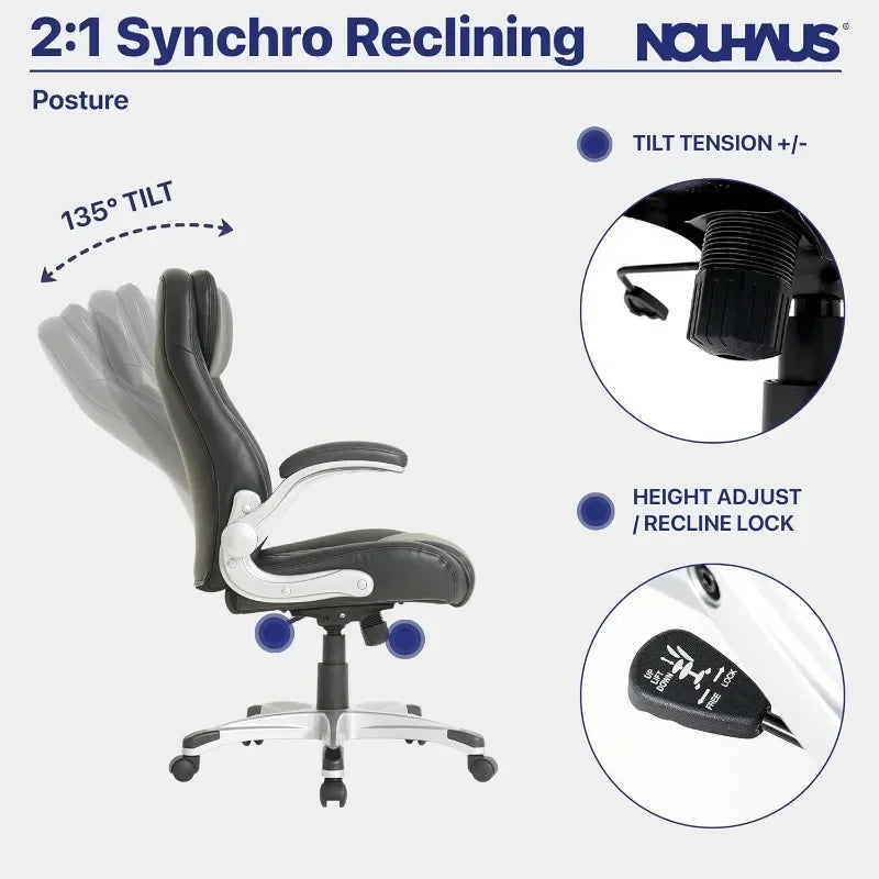 Ergonomic PU Leather Office Chair