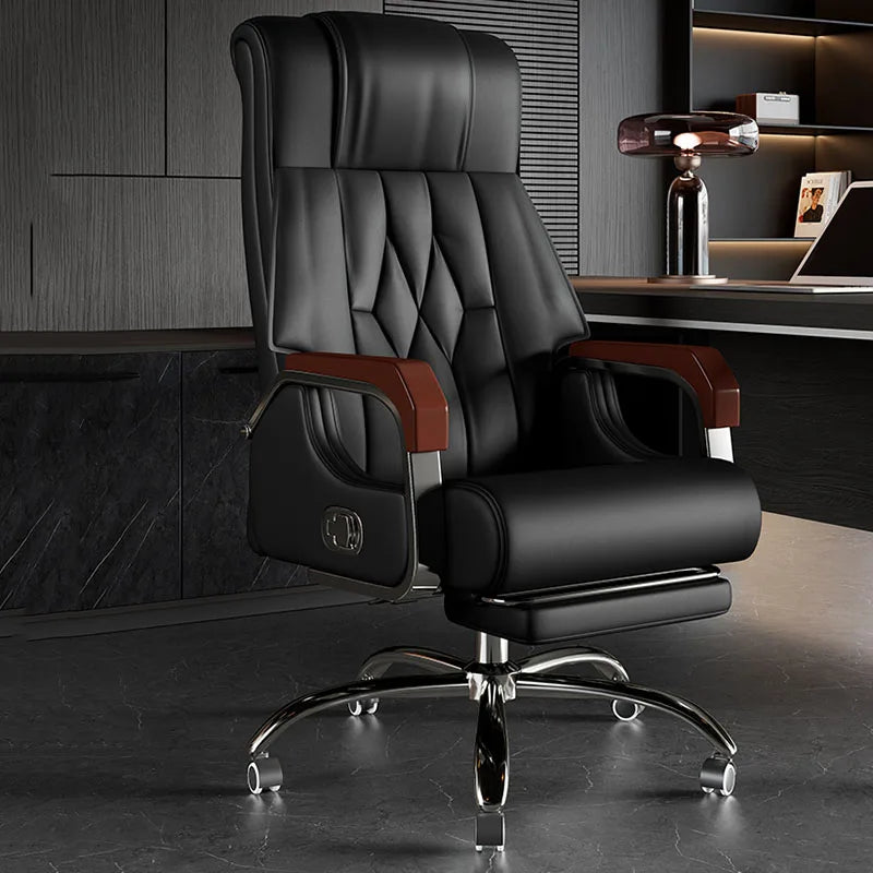 Leather Emperor Camp Office Chair – Cute, Relaxing Nordic Design