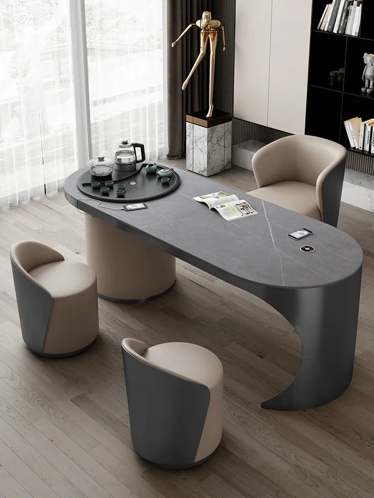 Tea Table Owner Chair Nordic Italian Tea Table Chair Household Leather