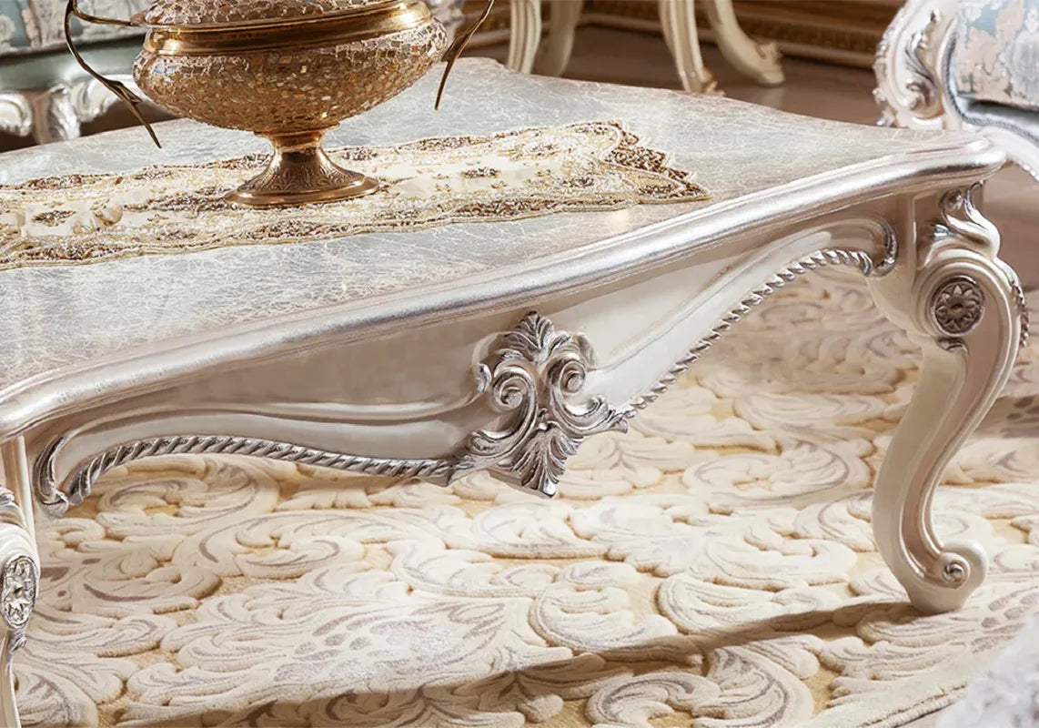 European Fabric Sofa 123 Combo – French Luxury Palace-Style, Classic Living Room Sofa
