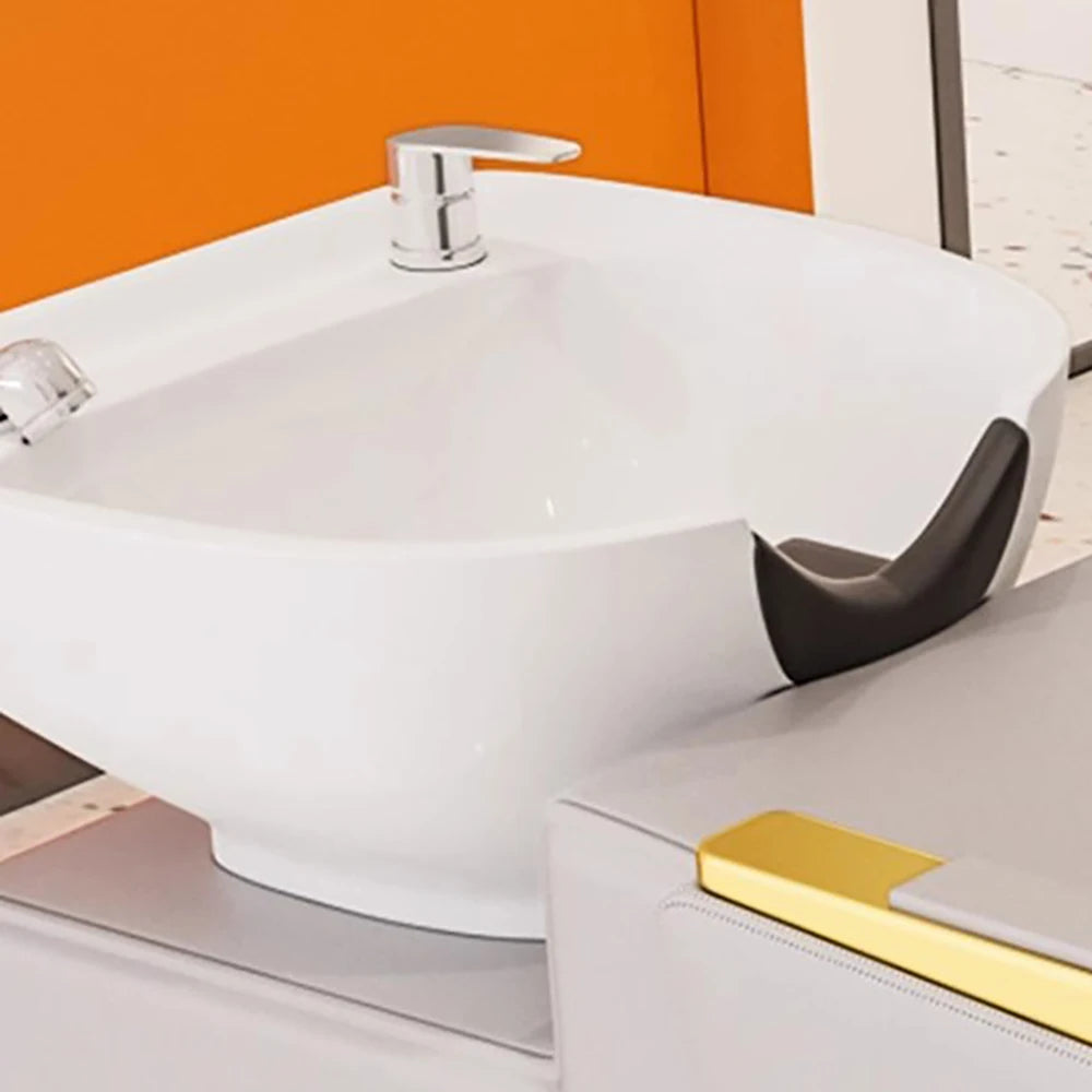 Unique Luxury Shampoo Bed Massage Fashion Modern Simple Shampoo Recliner Ergonomic Nordic Cadeira De Barbearia Salon Furniture