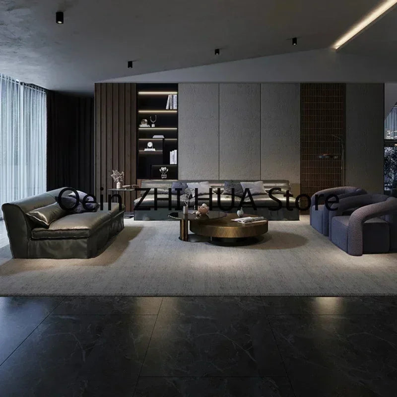 Round Simplicity Coffee Tables Hotel Living Room Design Modern Glass Coffee Tables Tea Luxury Mesa Posta Nordic Furniture QF50CT