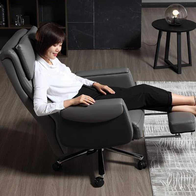 Mobile Ergonomic Gaming Office Chair: Recliner with Massage Feature