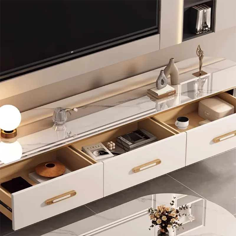 Nordic Premium TV Cabinet Aesthetic Glamour Trendy Drawers TV Stand Minimalist Comfy Muebles Para El Hogar Luxury Furniture