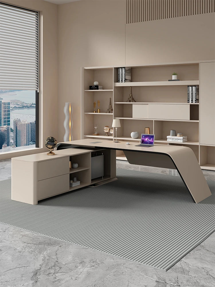 Minimalist Executive Desk: Simple and Professional Design for Home, Study, or Office