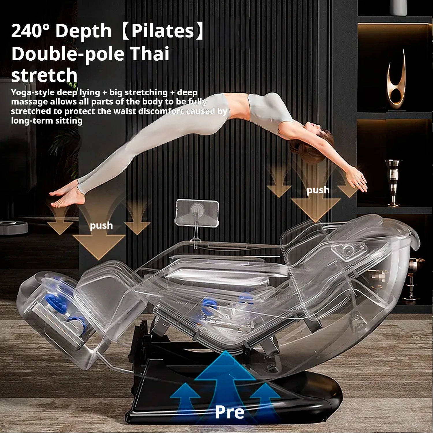 Three Years Warranty 4D Zero Gravity SL Track Massage Chair Full Body Airbag Office Chair Home 3D AI Voice control Massage Sofa